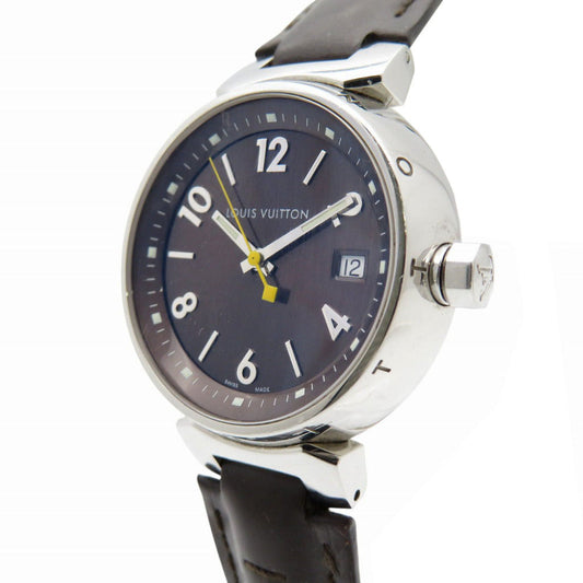 LOUIS VUITTON Watches Quartz Q1311 Stainless Steel , Leather Brown Quartz Tambour Brown dial Women