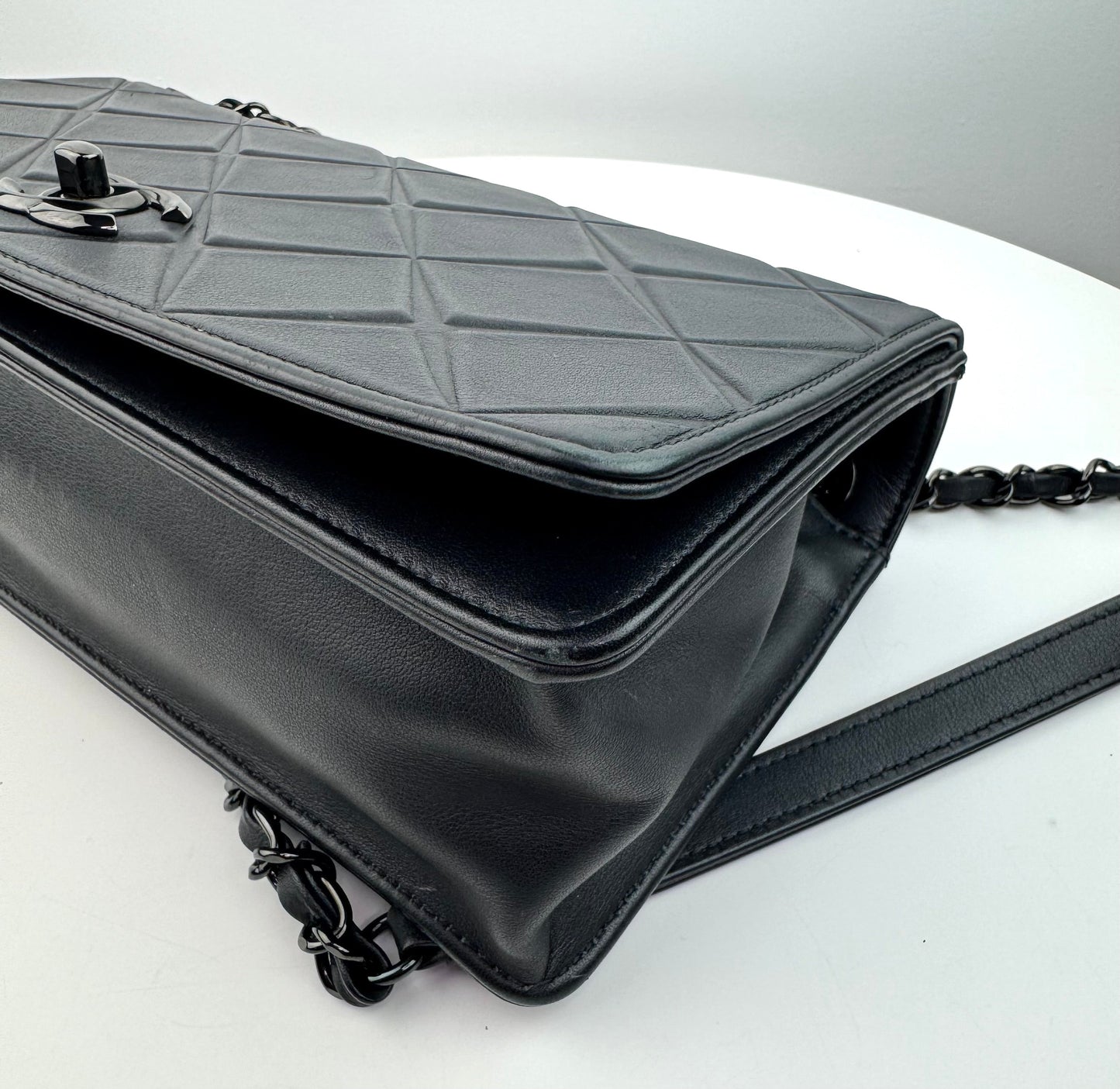 Chanel Calfskin Small Propeller Flap Black