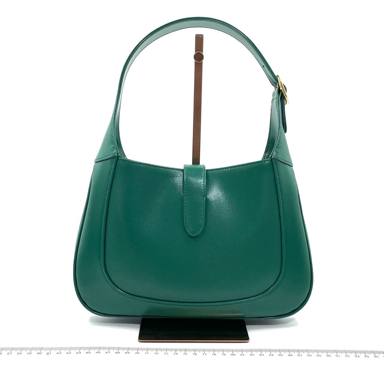 Gucci Jackie 1961 Green Leather Bag Small with Adjustable Strap