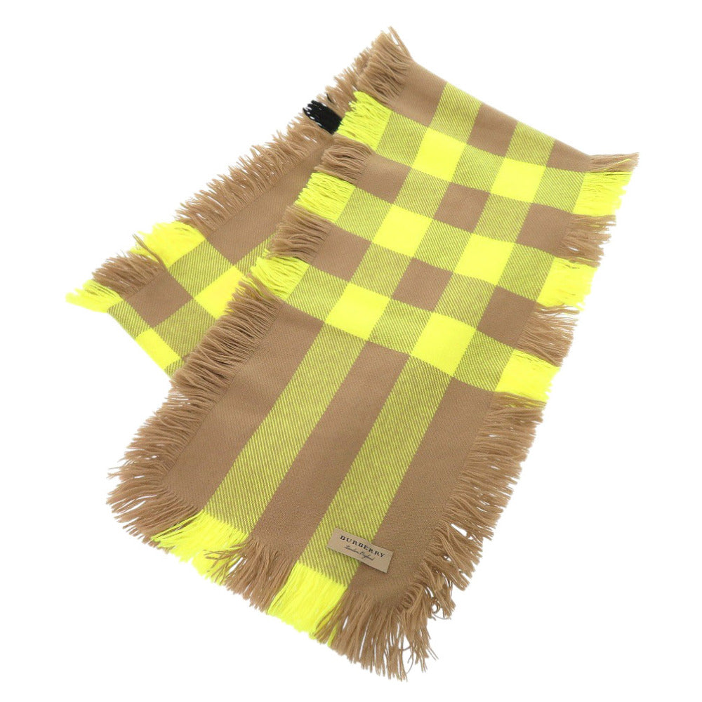 BURBERRY Scarf wool Brown Burberry check Women
