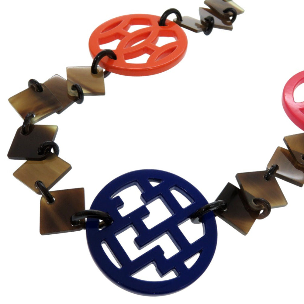 HERMES Necklace Buffalo horn multicolor Long necklace DIVA Women