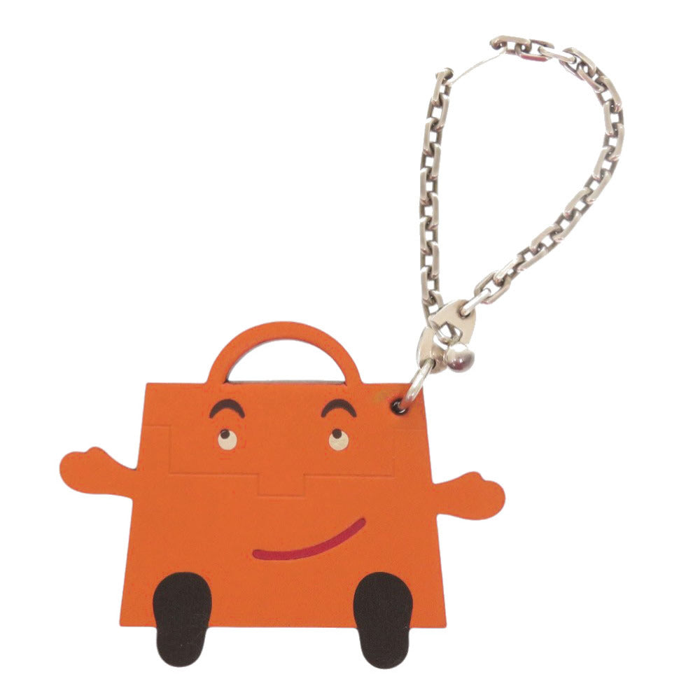 HERMES key ring Votadelakt, Silver925 Orange Kelly doll Women