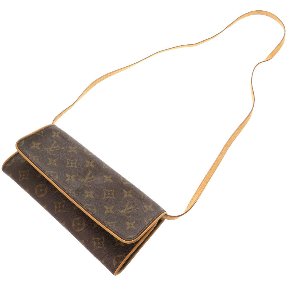 LOUIS VUITTON Shoulder Bag M51852 Monogram canvas Brown Monogram Pochette Twin GM