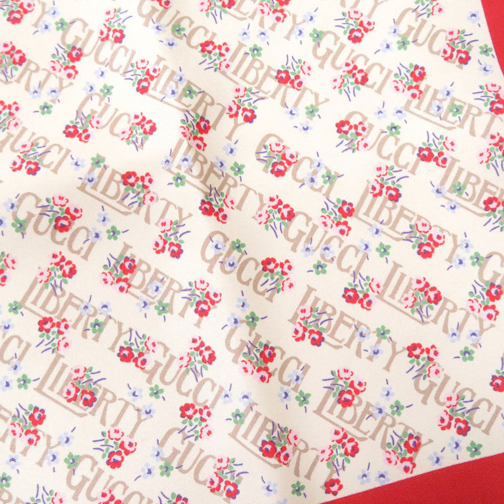 GUCCI scarf silk beige LIBERTY collaboration flower print Women