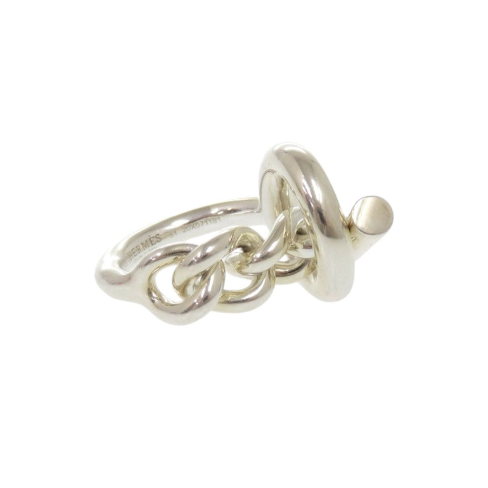 HERMES Ring Silver925 Silver Croisette Women 51