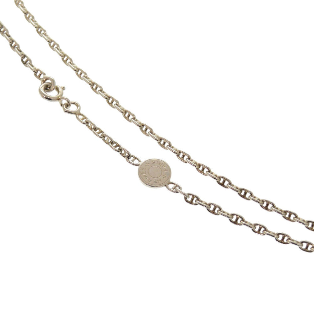 HERMES Necklace Silver925 Silver Chene Dunkle Mini Serie 15.7" Women