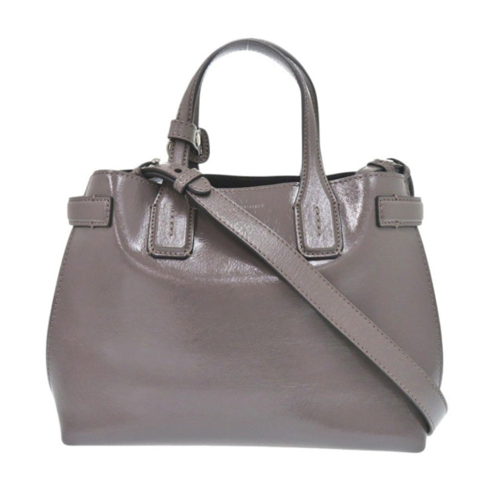 BURBERRY Handbag 8006617 enamel Sepia gray Soft Banner Women