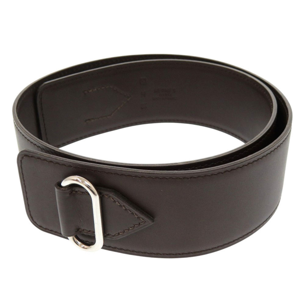 HERMES belt leather Brown Scarf belt Women M