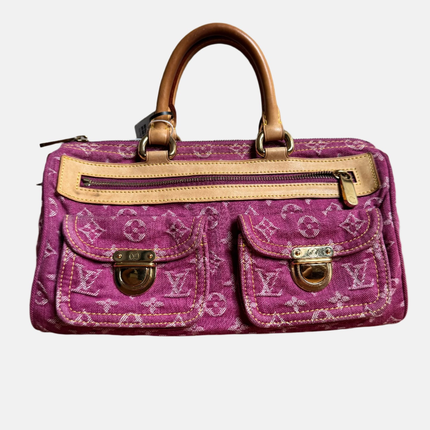 Louis Vuitton Denim Neo Speedy Boston Bag Pink