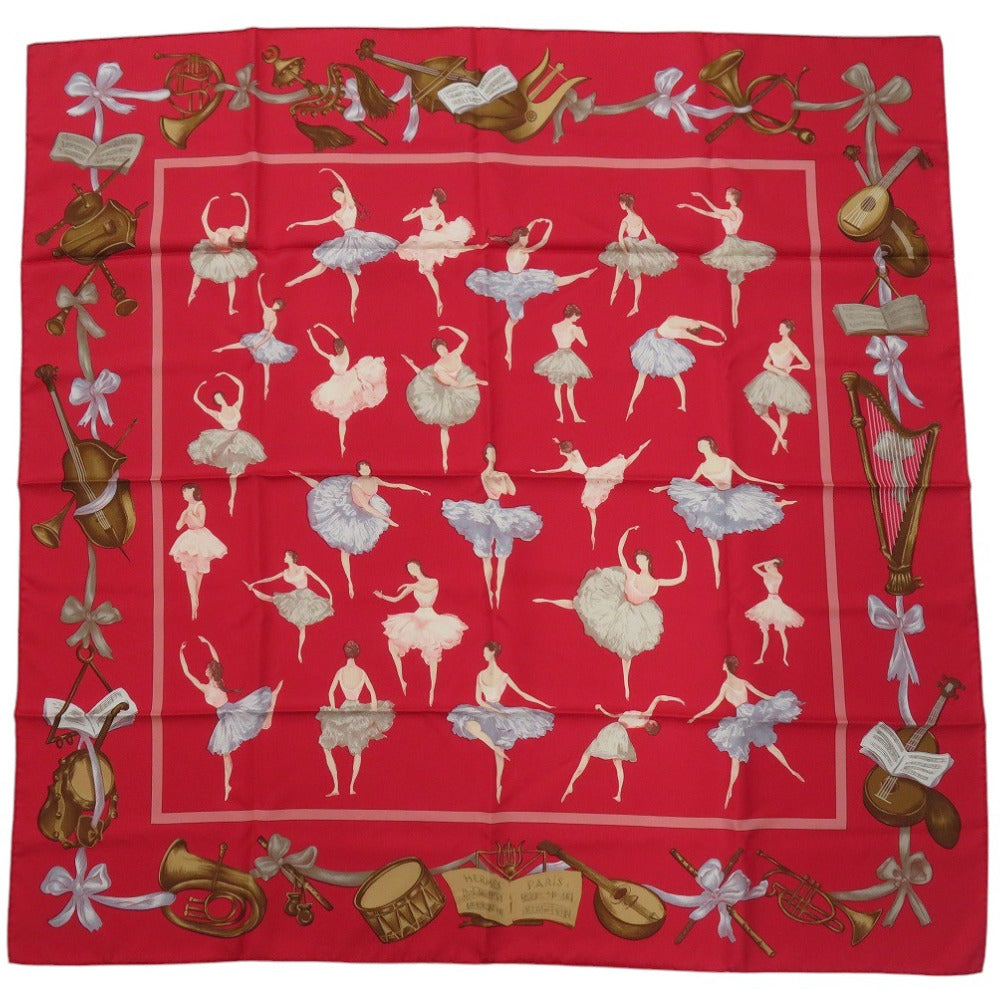 HERMES scarf silk multicolor ballerina Carre90 La Dance La Dance Women