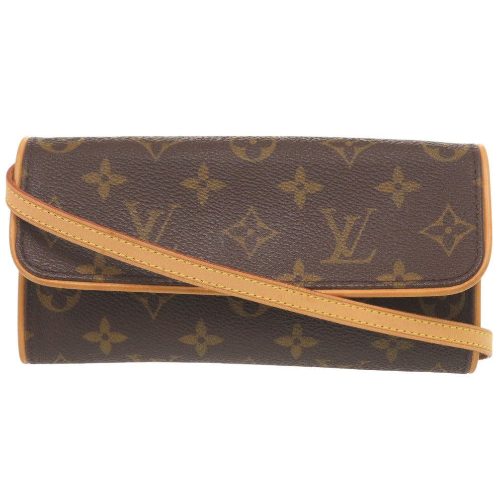 LOUIS VUITTON Shoulder Bag M51854 Monogram canvas Brown Monogram Pochette Twin PM Women