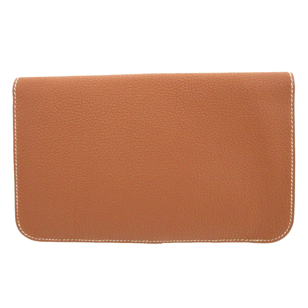 HERMES Long Wallet Purse Togo gold Dogon GM unisex(Unisex)