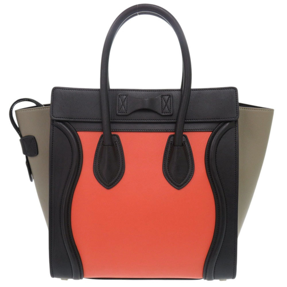 CELINE Handbag leather black Luggage micro shopper Women
