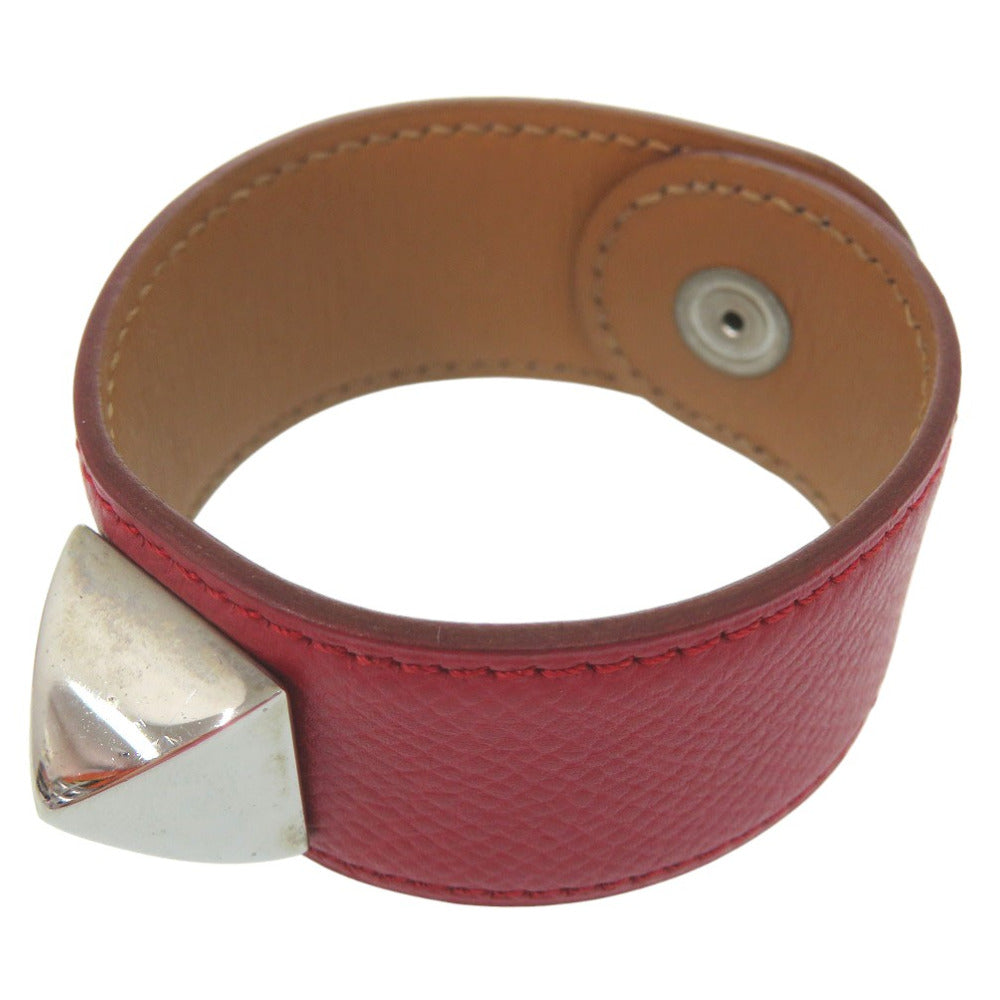 HERMES Bangle leather Red Medor Women