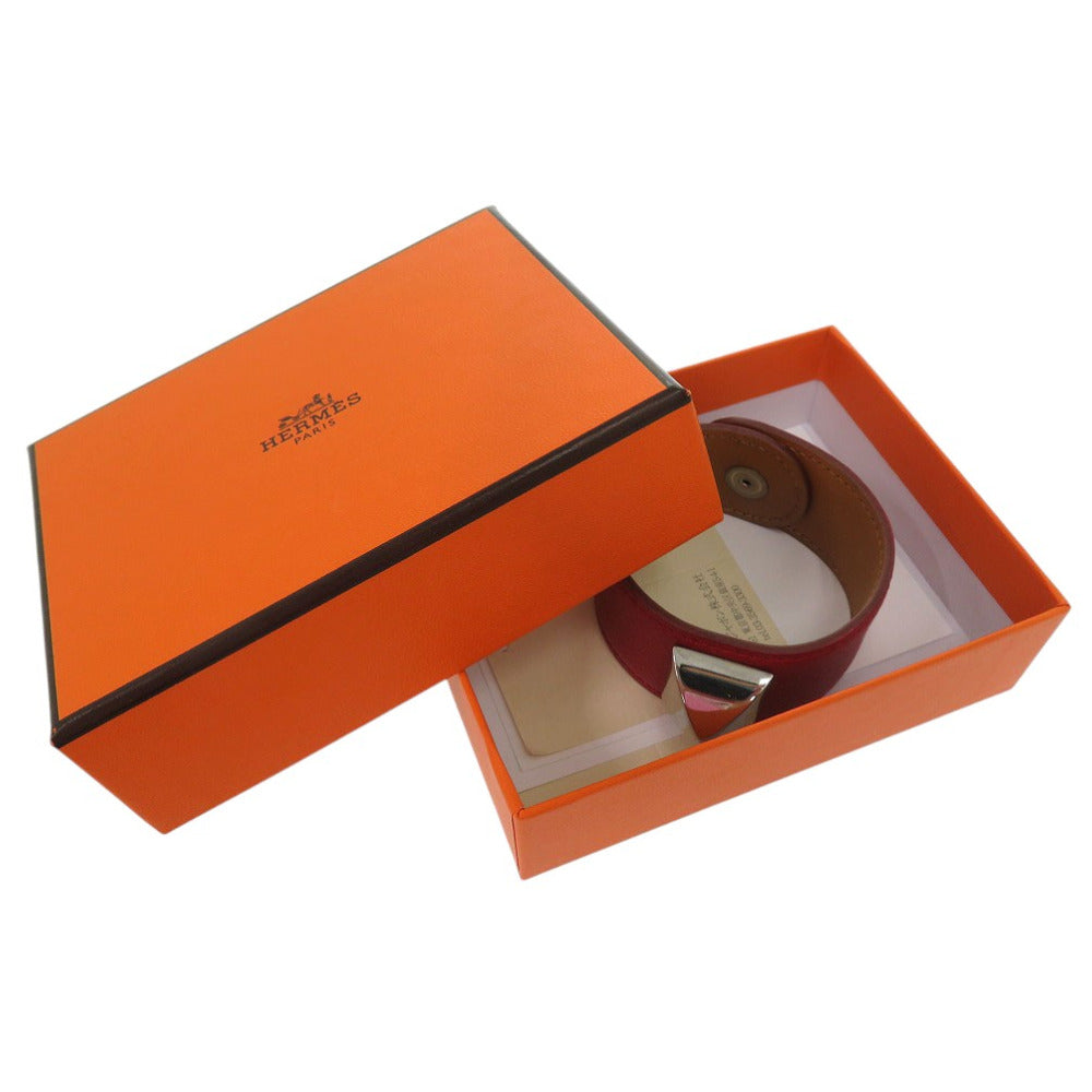 HERMES Bangle leather Red Medor Women