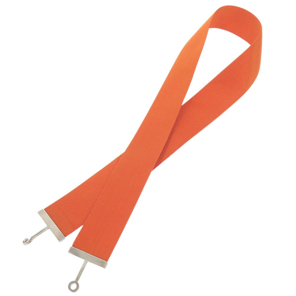 HERMES belt Nylon Orange Hook belt Women 40
