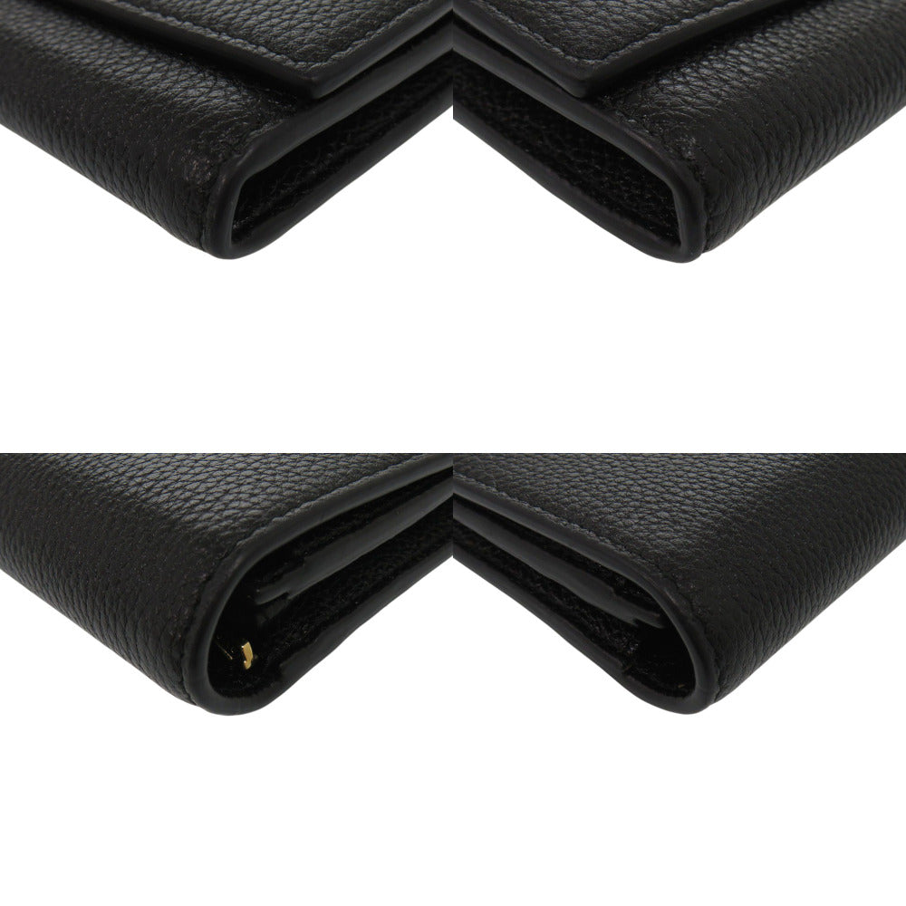 GUCCI Long Wallet Purse 573612 Calfskin black Zumi Women