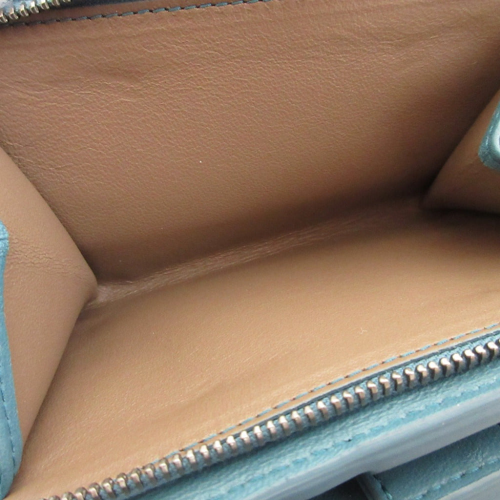 BOTTEGAVENETA Bifold Wallet leather blue flour unisex(Unisex)