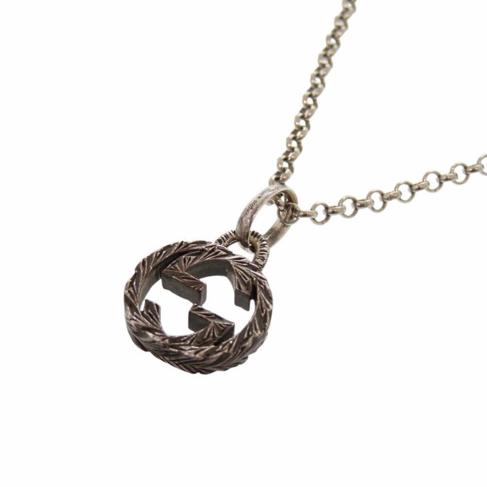 GUCCI Necklace Silver925 Silver Interlocking G unisex(Unisex)