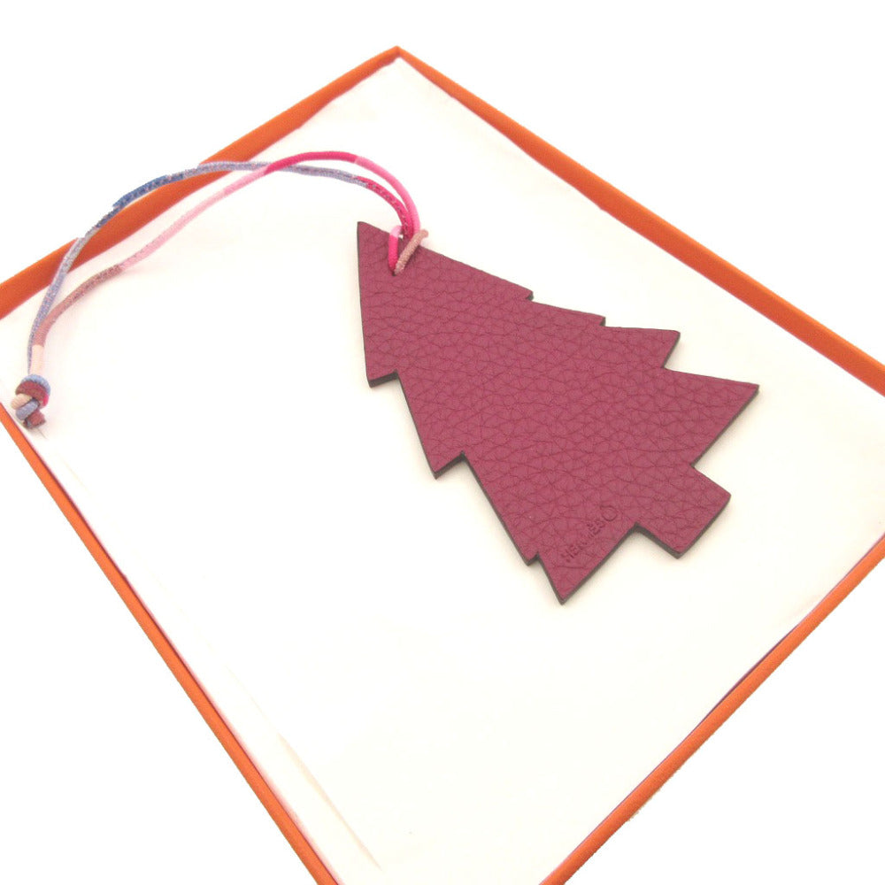 HERMES key ring Epsom , Togo Rosewood Petit Ash Tree unisex(Unisex)