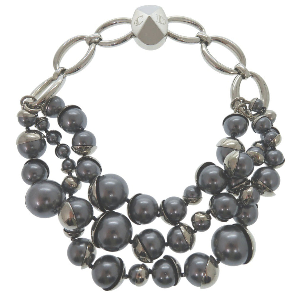 Dior Necklace Fake pearl Silver choker Women