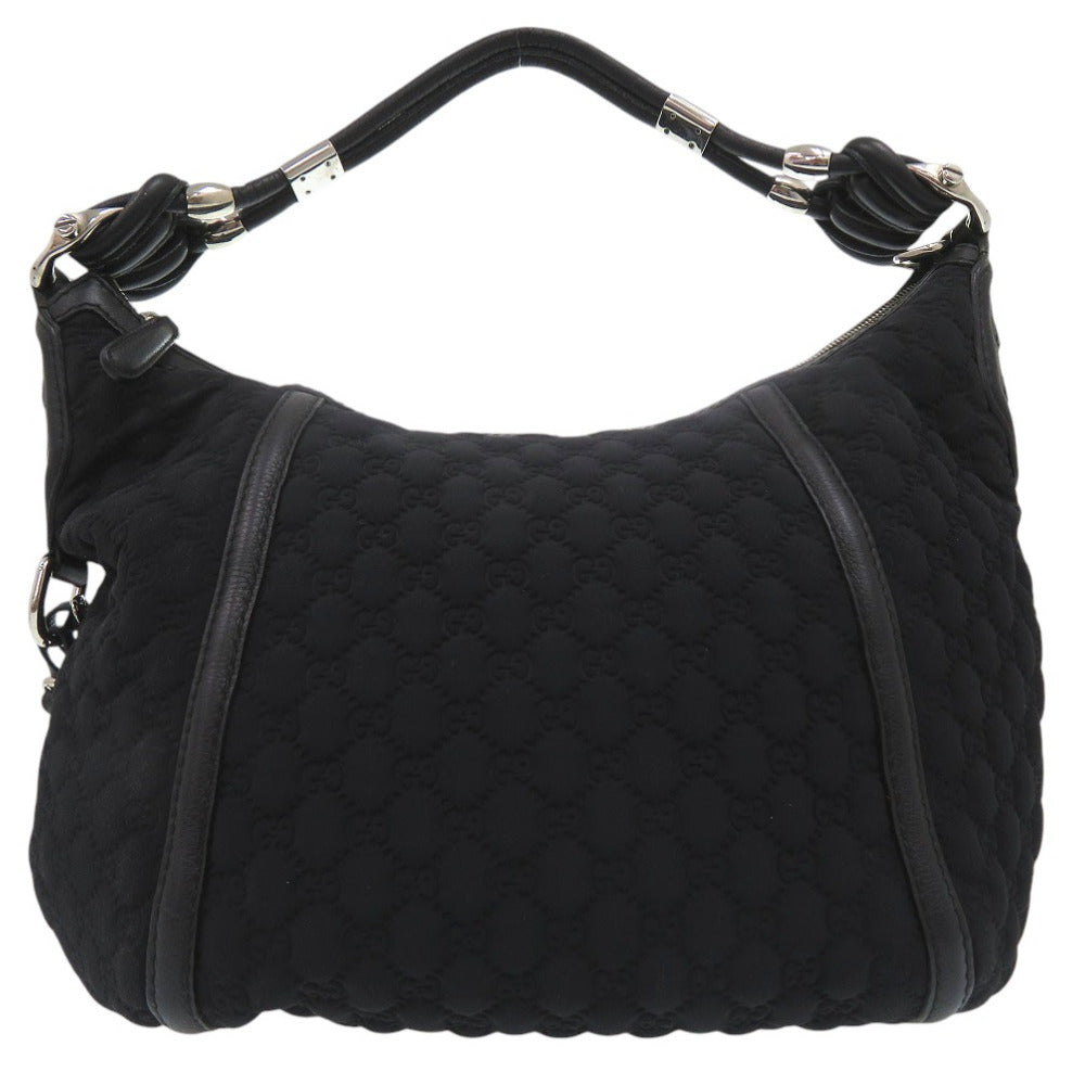 GUCCI Shoulder Bag Nylon black GG logo one belt fringe bamboo horsebit hobo bag unisex(Unisex)