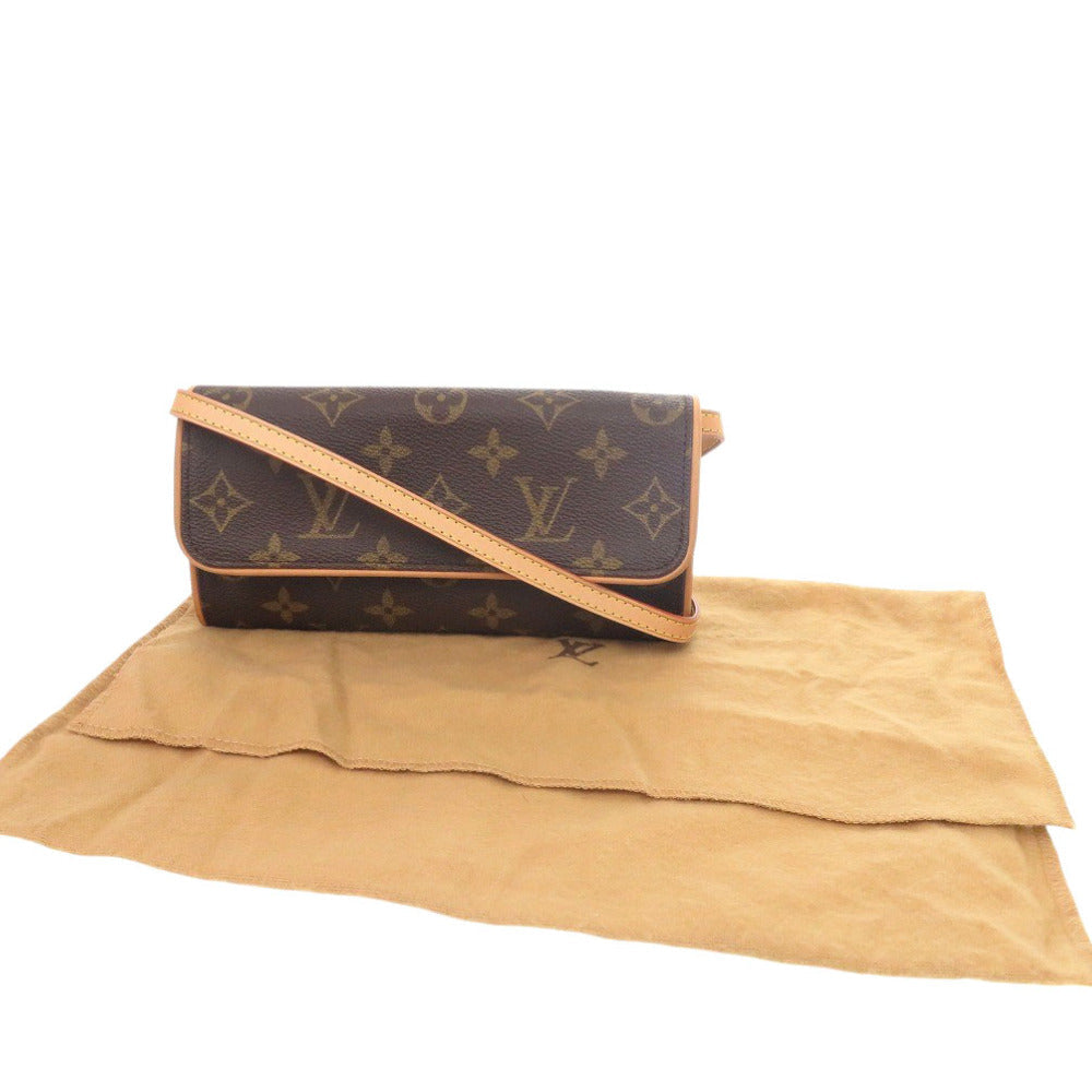 LOUIS VUITTON Shoulder Bag M51854 Monogram canvas Brown Monogram Pochette Twin PM