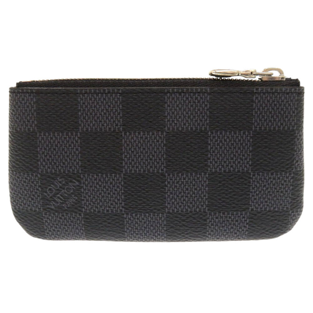 LOUIS VUITTON Coin case N60155 Damier Grafitto Canvas black Damier Graphite Pochette Cre mens