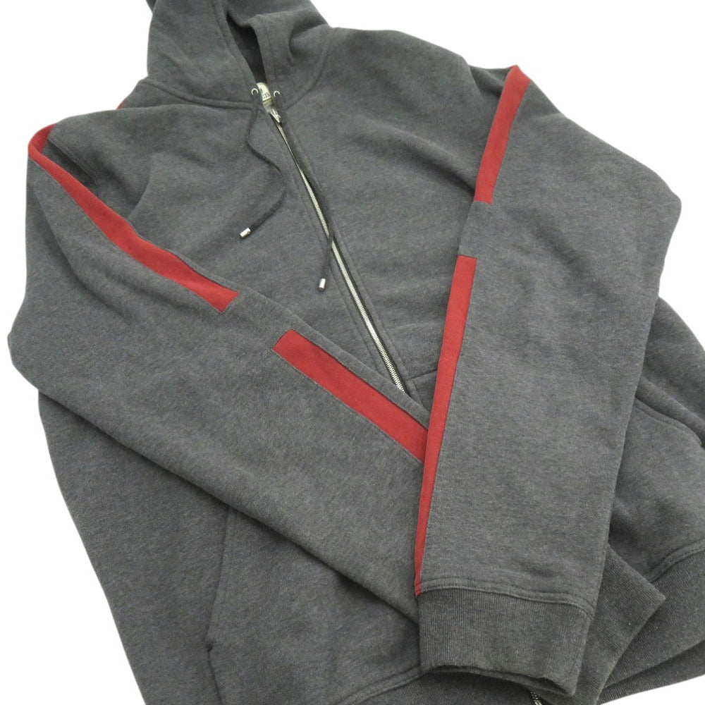 HERMES Hoodie 647610JA82XL cotton gray Zip Hoodie mens XL