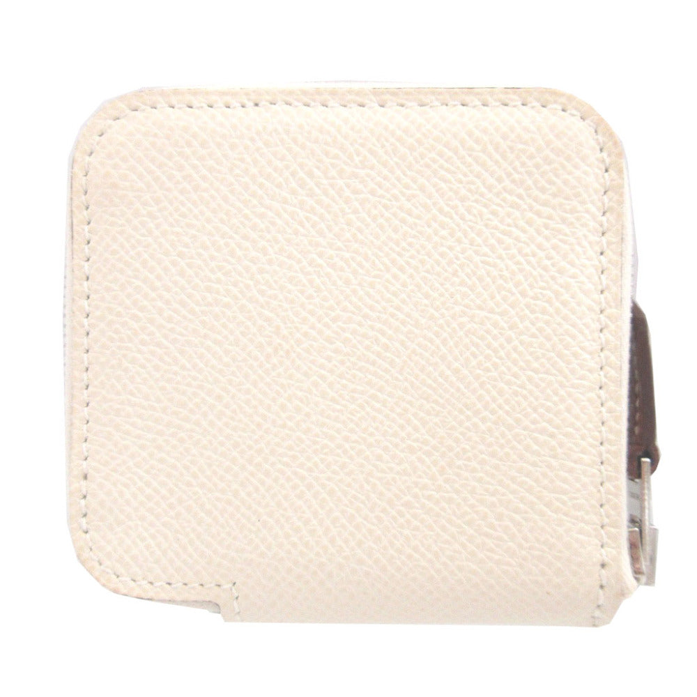 HERMES Coin case Epsom Ivory Azap Compact Mini Silkin Women