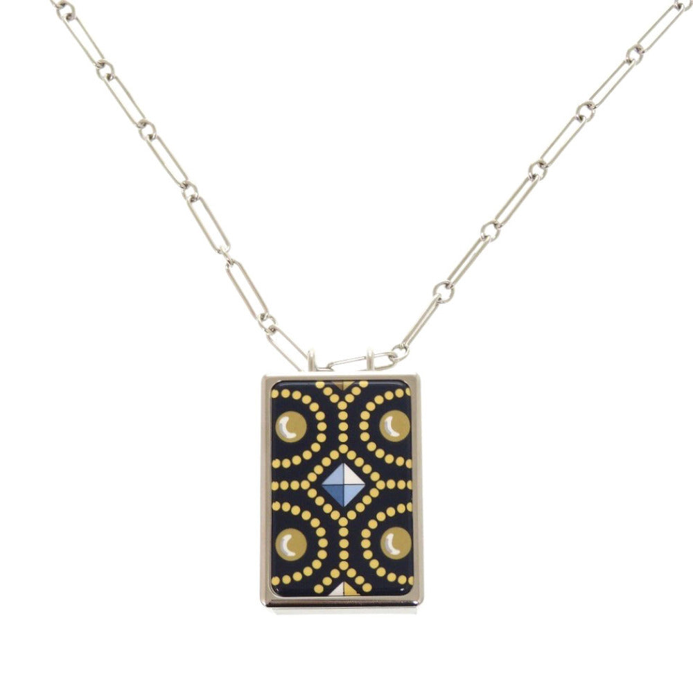 HERMES Necklace metal Silver Pendant Accessory Case Boite a Reve Women