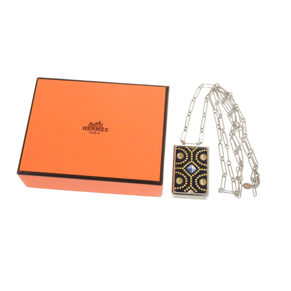 HERMES Necklace metal Silver Pendant Accessory Case Boite a Reve Women