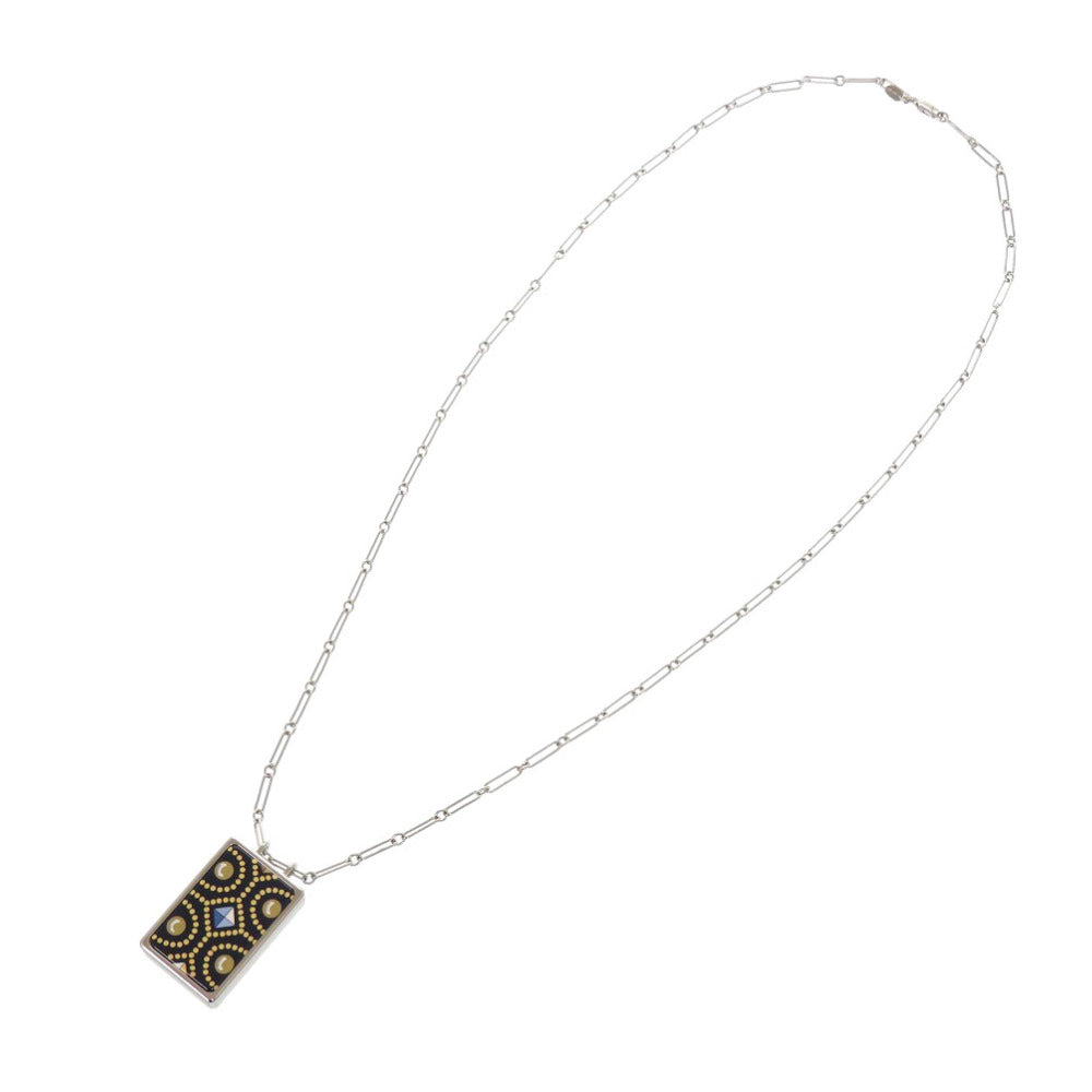 HERMES Necklace metal Silver Pendant Accessory Case Boite a Reve Women