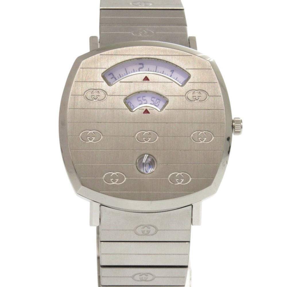 GUCCI Watches Quartz YA1574401 Stainless Steel Silver Quartz GRIP white dial unisex(Unisex)