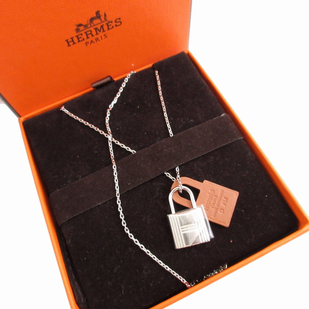 HERMES Necklace Metal , Swift Silver Oakley PendantPM Women