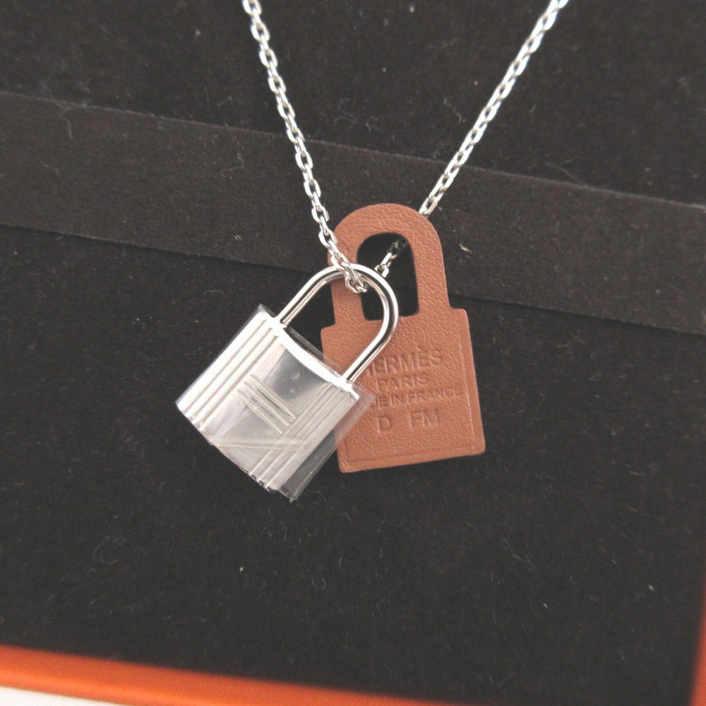HERMES Necklace Metal , Swift Silver Oakley PendantPM Women