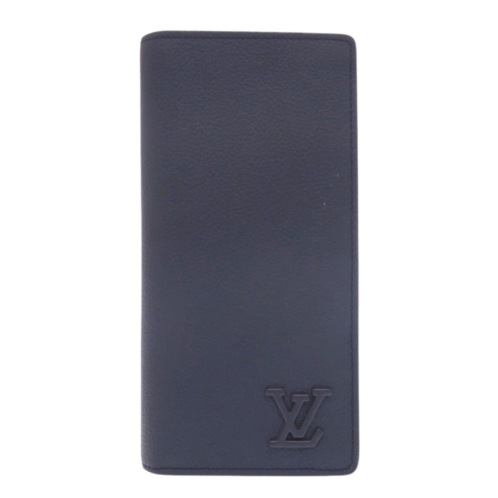 LOUIS VUITTON Long Wallet Purse M81810 Taurillon Clemence Leather Navy Portefeuille Plaza mens