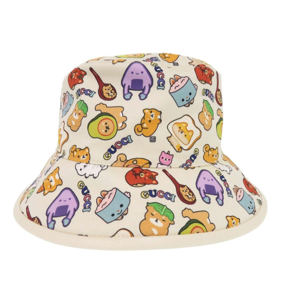 GUCCI Other hats 736960 4HAX1 9278 cotton light beige Bucket hat Pikarar KAWAII Women S:57cm