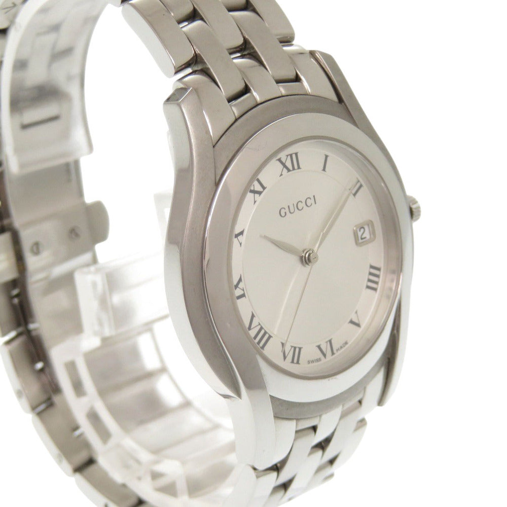 GUCCI Watches Quartz 5500M Stainless Steel Silver Quartz G class date Silver dial Women