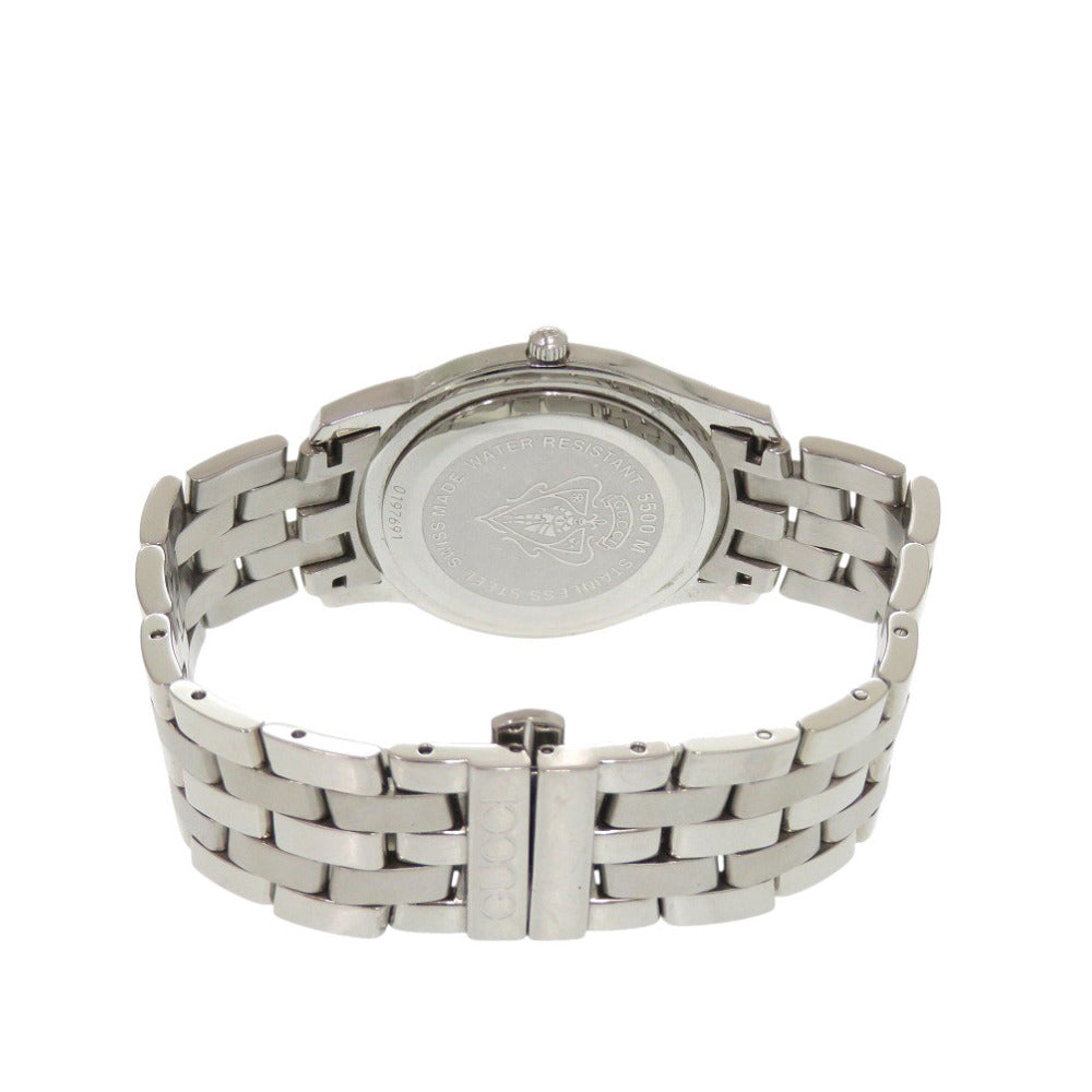 GUCCI Watches Quartz 5500M Stainless Steel Silver Quartz G class date Silver dial Women