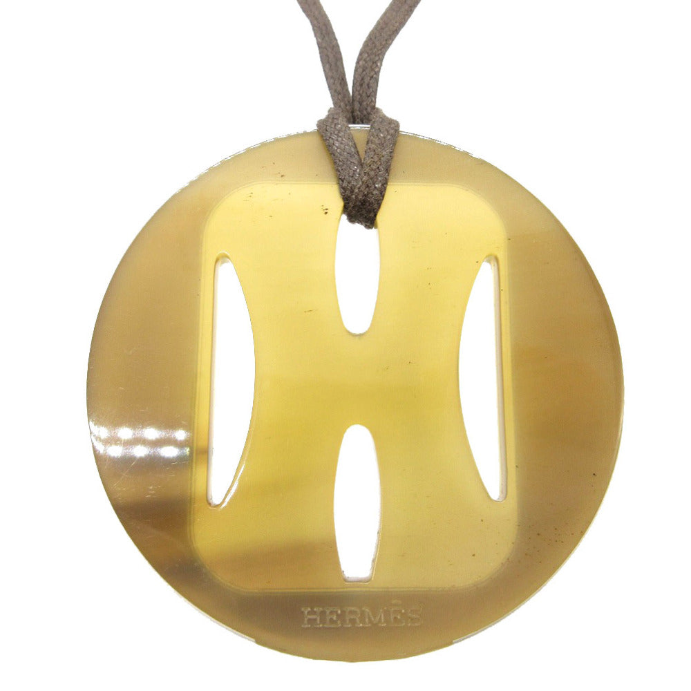 HERMES Necklace Buffalo horn white Buffalo horn Women