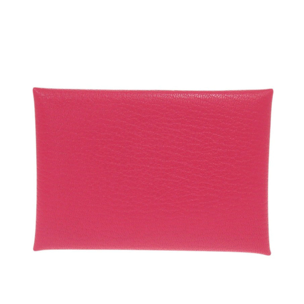HERMES Card Case Shave Rose Extreme Calvi duo Women