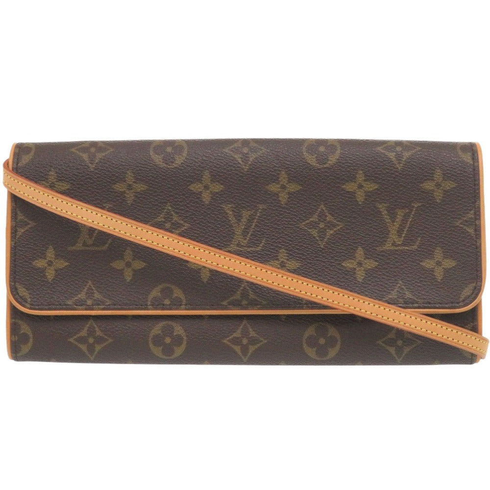 LOUIS VUITTON Shoulder Bag M51852 Monogram canvas Brown Monogram Pochette Twin GM Women