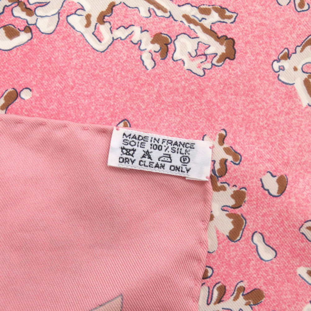 HERMES scarf silk pink Carre90 Neige d' Antan Last year's snow Women