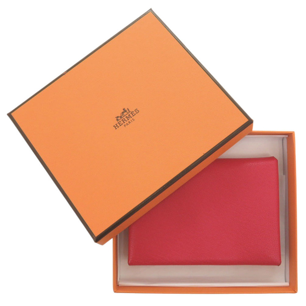 HERMES Coin case Shave Rose Extreme Calvi duo Women