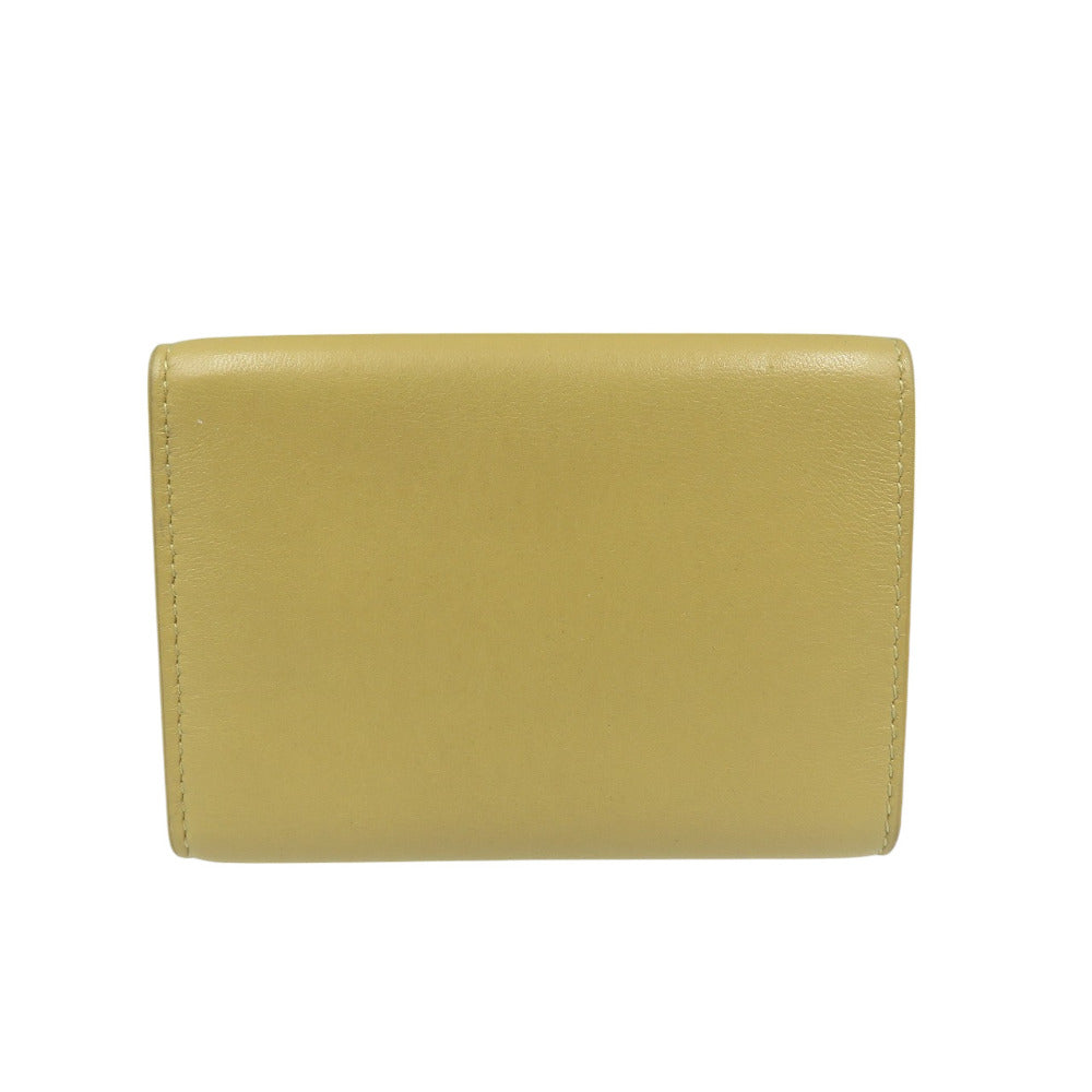 BOTTEGAVENETA Tri-fold wallet Calfskin yellow Triangle Tiny Wallet Women