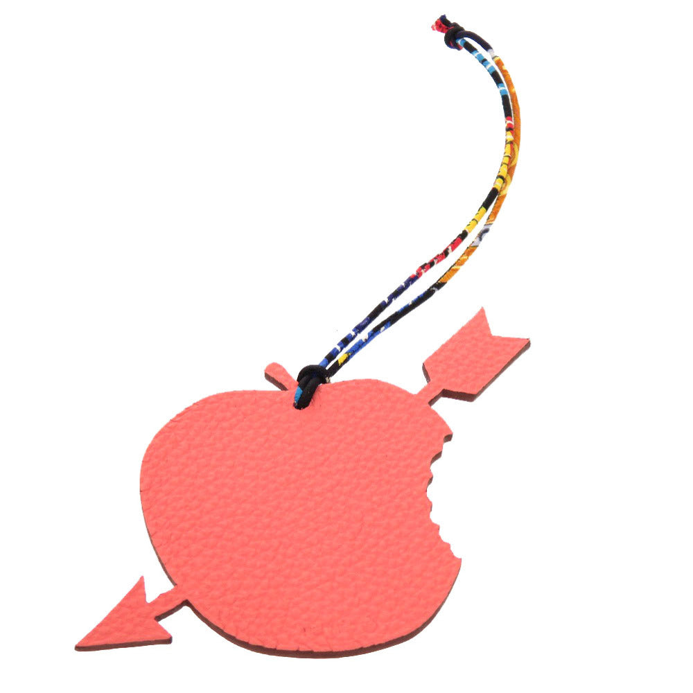 HERMES key ring Togo pink Petite Ash Heart Transperce Women