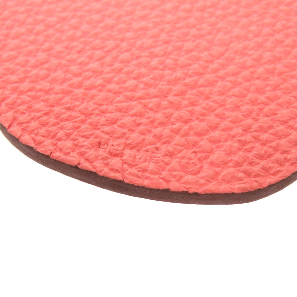 HERMES key ring Togo pink Petite Ash Heart Transperce Women