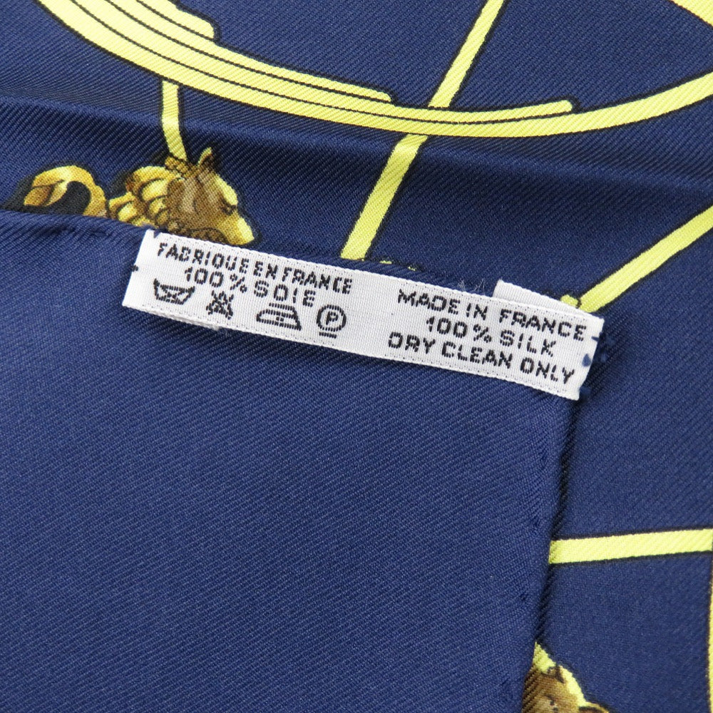 HERMES scarf silk Navy Carre90 SPRINGS Women