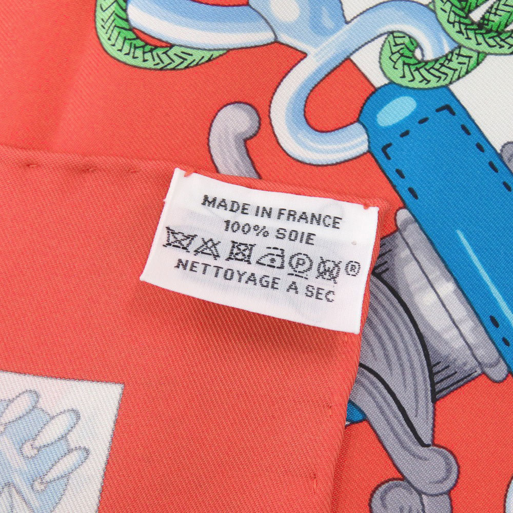 HERMES scarf silk Orange type Carre90 Cricketis Women